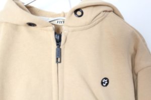 画像2: 40%off 2023秋冬　FITH  　ウラケ ZIP UP L/S パーカー　　16；ベージュ (2)