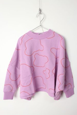 画像1: 40%off フランキーグロウ　FACE BEAR DOLMAN SLEEVES SWEAT SHIRT　PURPLE　　 (1)