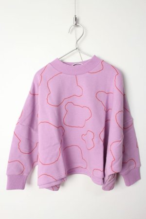 画像1: 30%off フランキーグロウ　FACE BEAR DOLMAN SLEEVES SWEAT SHIRT　PURPLE　　 (1)