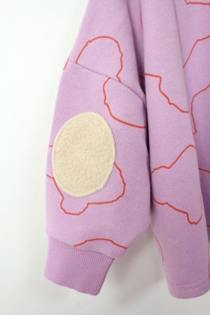 画像4: 50%off  フランキーグロウ　FACE BEAR DOLMAN SLEEVES SWEAT SHIRT　PURPLE　　 (4)