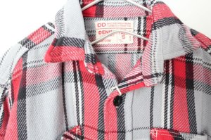 画像2: 50%off　DENIMDUNGAREE　   ムラチェック シャツ　3；グレー (2)
