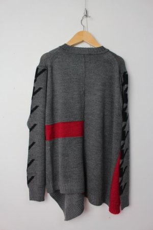 画像4: 50%off 2023AW　gomme　　ミックスニット　ランダムヘムPO　1；グレー　サイズ；M (4)