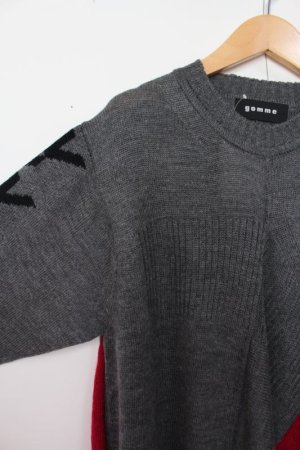 画像2: 50%off 2023AW　gomme　　ミックスニット　ランダムヘムPO　1；グレー　サイズ；M (2)