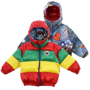 画像1: 30%off   MY FIRST HYSTERIC　DENIM PATCHWORK総柄 RVアウター　90:マルチ (1)