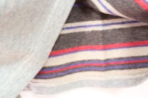 画像3: 30%off DENIMDUNGAREE インレイウラキモウボーダー GRAMICCI プルオーバー  3;グレー (3)