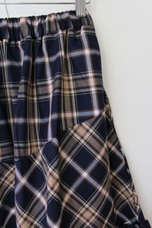 画像2: 50%off 2023AW nunuforme  バイアスチェックスカート カラー;NAVY (2)