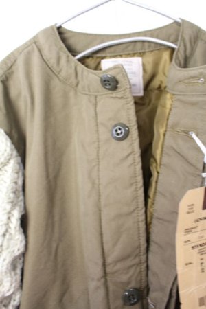 画像6: 50%off  　DENIMDUNGAREE　  CNウェザー ソデニット ドッキング コート　　9；カーキ　サイズ；130 (6)