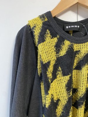 画像2: 50%off 2023AW　gomme　千鳥切替プルオーバー　　2:イエロー　　サイズ；M (2)