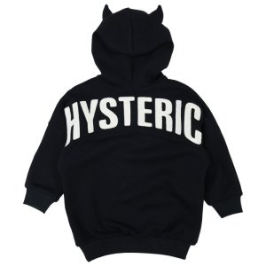 画像2: MY FIRST HYSTERIC　DEVILKIN ベア裏毛 刺繍パーカー   10；ブラック (2)