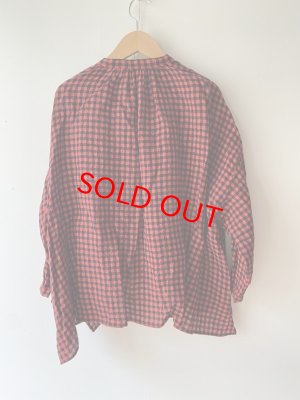 画像3: 30%off  VC    リネンウールチェックブラウス　　カラー:RED×NAVY  サイズ:FREE (3)