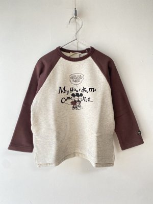 画像1: 40%off　FITH  　  ウラケ ミッキー&ミニーラグラン L/Sスウェット  7:茶 (1)