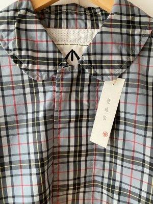 画像2: 2023 快晴堂 ナイロンチェックコート  カラー:グレーチェック  サイズ:2 (2)