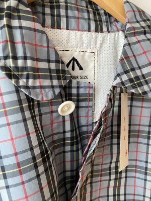 画像4: 2023 快晴堂 ナイロンチェックコート  カラー:グレーチェック  サイズ:2 (4)