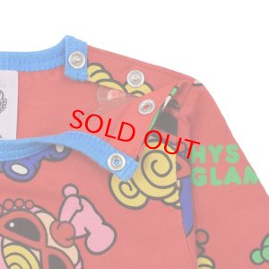 画像3: MY FIRST HYSTERIC　[BLACK LABEL]MINI&TEDDY総柄 長袖ロンパース　　24；レッド系　サイズ；80cm (3)