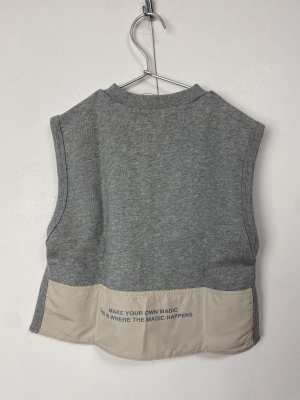 画像3: 40%off 2024春夏 groovy colors    ウラケサイドオープンベスト  3;グレー (3)