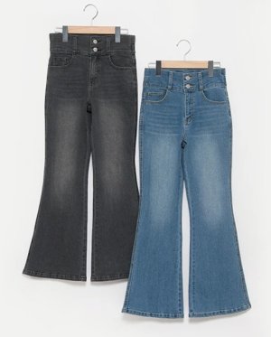 画像1: 30%off Lovetoxic  デニムフレアパンツ (1)