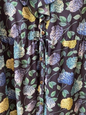 画像3: 40%off 2024SS Bon Vieux Temps　リバティptシルフローン　アジサイワンピース　　78；NAVY (3)