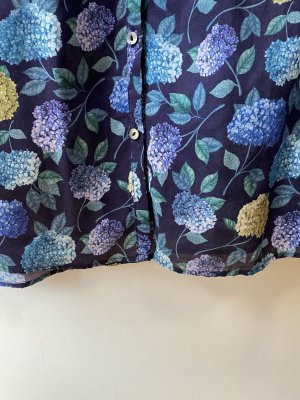画像4: 40%off 2024SS Bon Vieux Temps　リバティptシルフローン　アジサイワンピース　　78；NAVY (4)