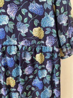 画像7: 40%off 2024SS Bon Vieux Temps　リバティptシルフローン　アジサイワンピース　　78；NAVY (7)
