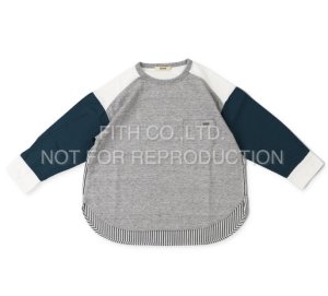 画像5: 40%off 2024春夏FITH     テンジク×ストライプ L/S Tシャツ 3;グレー (5)