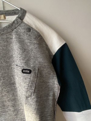 画像2: 40%off 2024春夏FITH     テンジク×ストライプ L/S Tシャツ 3;グレー (2)