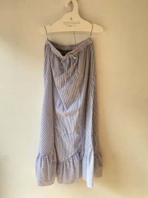 画像1: 30%off 2024SS セビアンフェ　　ロンドンストライプ　コットンスカート　70；BLUE　  サイズ:1 (1)