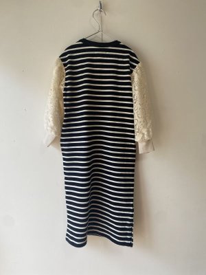 画像3: 50%off 2024春夏　GTH　 ボーダーテンジク リメイク OP　　2；黒　サイズ；120 (3)