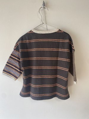 画像3: 40%off 2024春夏FITH      アイビーボーダー Big L/S Tシャツ 17;チャコール (3)