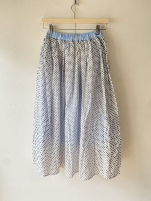 画像4: 40%off 2024春夏　groovy colors     ドットシアー ロングスカート　1；白　 サイズ；160 (4)