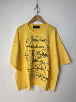 画像1: 40%off 2024SS　　gomme　Tシャツ　　2：イエロー　　サイズ；M (1)