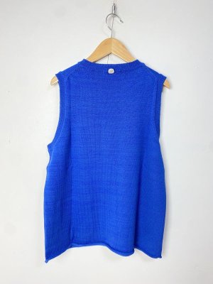 画像5: 30%off 2024春夏　NATURAL LAUNDRY　CLニットポケットベスト　450：ブルー　サイズ:2 (5)