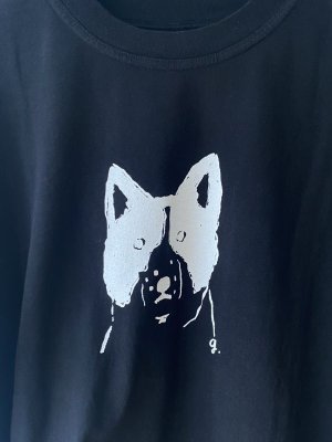 画像2: 30%off grin エーゲカイベアドッグptTシャツ 990;ブラック (2)