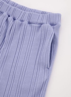 画像2: OCEAN&GROUND  ランダムリブフレアパンツ  (2)