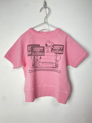 画像1: 40%off 2024春夏　DENIMDUNGAREE　    	ウラケ SNOOPY スウェット　　6；ピンク (1)