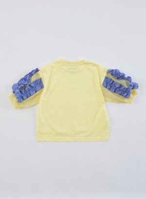 画像2: OCEAN&GROUND　Jr.シアーフリルスリーブTシャツ　 (2)