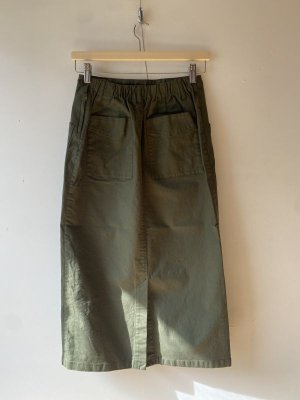 画像4: ☆NATURAL LAUNDRY ストレッチスカート  570;カーキ (4)