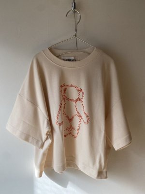画像1: 30%off UNIONINI　teddybear logo big    pink beige (1)
