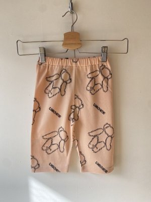 画像1: 30%off UNIONINI　teddybear short leggings    pink orange (1)
