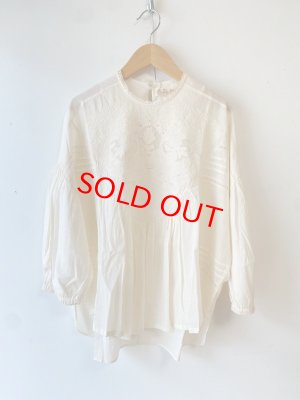 画像1: 30%off 2024SS Bon Vieux Temps　刺繍ブラウス　　12;Ivory (1)