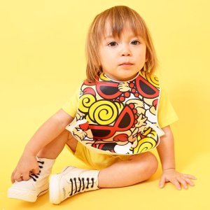 画像4: ☆HYS MINI　　JAM PACKED総柄 EVA お食事エプロン　04:ホワイト系 (4)