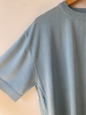 画像2: 40%off   YARRA NEU  シーアイランドニット　半袖プルオーバー　　53；サックス　サイズ；FREE (2)