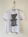 画像1: フランキーグロウ　　BEAR TAPE EMBROIDERY PRINT DOCKING TEE   カラー；WHITE (1)