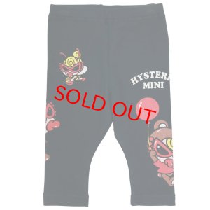 画像1: MY FIRST HYSTERIC　TEDDY&LITTLE BEE 7分丈レギンス　　10；ブラック (1)