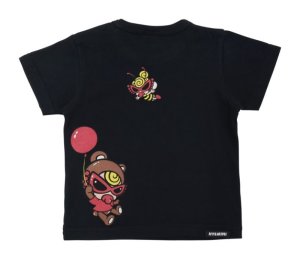 画像1: MY FIRST HYSTERIC　TEDDY&LITTLE BEE 半袖Tシャツ　　10：ブラック (1)