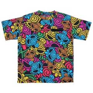 画像1: Hystericmini　　Psychedelic mini face総柄 半袖Tシャツ　　90；マルチ (1)