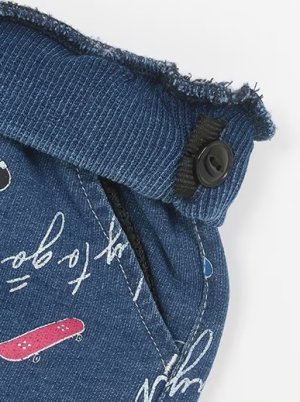 画像2: 40%off XLARGE KIDS　　ロゴ総柄デニムショーツ　　80；クロ (2)