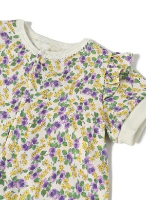 画像2: La stella ソウガラフリルショルダー新生児ロンパス  サイズ;70 (2)