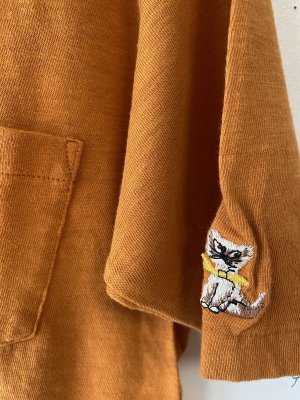 画像2: ☆ GTH  テンジク クロップド ネオ ネコ TEE 10;黄 サイズ;03 (2)