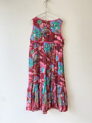 画像3: 50%off　2022春夏　GTH　レーヨン　ユートピア　OP　(ロング丈)　13；ワイン　サイズ；M(120〜130) (3)