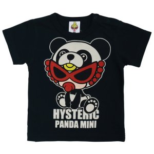 画像1: MY FIRST HYSTERIC　PANDA MINI 半袖Tシャツ　　10：ブラック (1)
